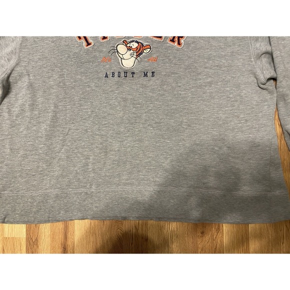Vintage Disney Store Tigger Sweatshirt Mens XXL Gray Embroidered Winnie the Pooh - Picture 7 of 15